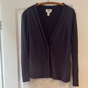 Talbots Deep Purple Cardigan